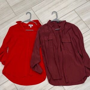 Express Vibrant Red Portofino Shirt